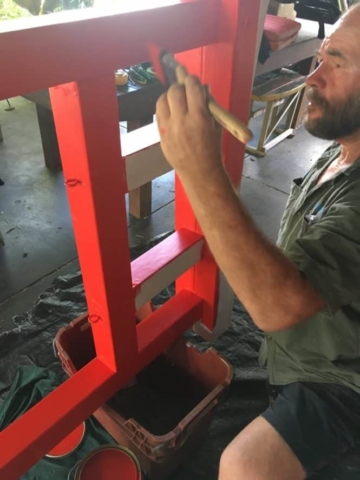 painting the Japanese Gate Gong