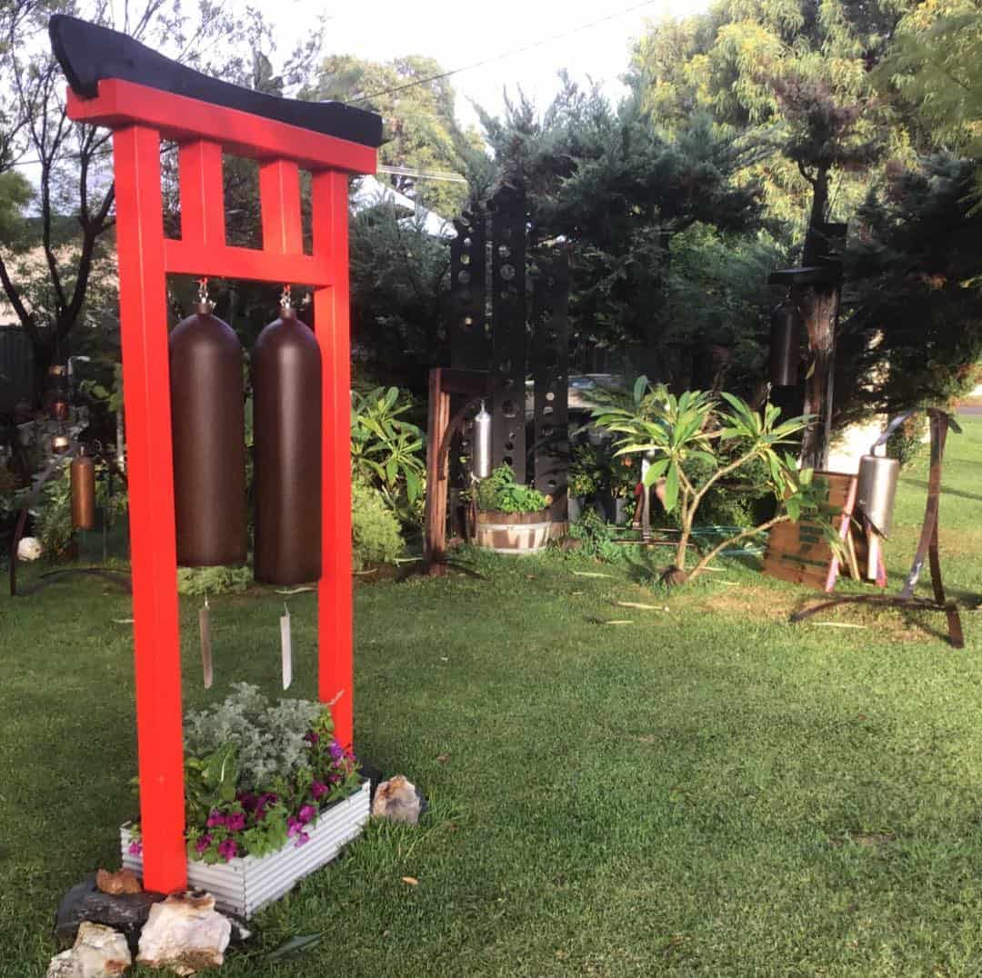 Wind chime play your song for me I see you in my sight the laughter of your character a sound so sparkling bright tis happiness and laughter, no feelings of drab or gray all we need is a little wind for you to have your say .. #flowerarrangement 
#japanesegarden 
#gardendesign 
#organicgardening 
#soundgarden